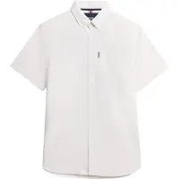 Superdry for man. M4010944A Oxford shirt white (M), Casual, Cotton, Short sleeve