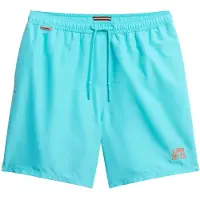 Superdry for man. M3010256A Essential swimming costume turquoise (S), Beachwear, Recycled Polister, Sustainable