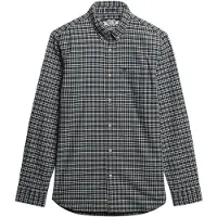 Superdry for man. M4011042A Premium Check Oxford navy shirt (XL), Casual, Cotton, Long sleeve