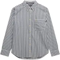 Superdry for woman. W4010541A Relaxed Poplin Shirt navy (S), Casual, Cotton, Long sleeve