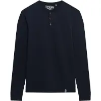 Superdry for man. M6010903A Merchant Store T-shirt Grandad navy (XXL), Casual, Cotton, Long sleeve