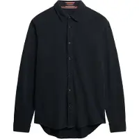 Superdry for man. M4011000A Vintage long-sleeved pique shirt with navy frayed fabric (L), Casual, Cotton, Long sleeve