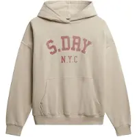Superdry for woman. W2012452A Athletic Essentials Relax beige sweatshirt (XS), Casual, Cotton