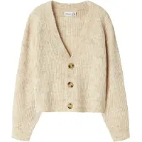 Name it Nkfholly Boxy Short Knit Card Noos - Cream - 158-164