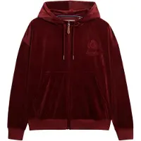 Superdry for woman. W2012544A Country Club Velour Ziphood red (S), Casual, Polyester
