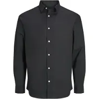 JJ REBEL Jrebgavin Solid Shirt Ls Noos - Black - XL