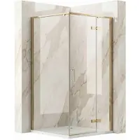 REA suihkukaappi Bruno 90x90 Brush Gold