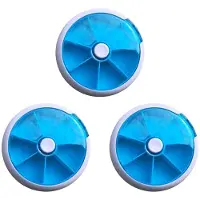 Melitt Pill Box, 7 Day Pill Dispenser, Round Pill Box, 7 Day Circular Shape Rotary Style Pill Cases