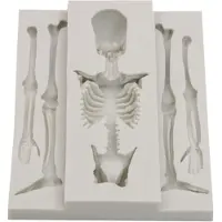 Torribaly Skull Skeleton Chocolate Silicone Molds 3D Skeleton Bone Silicone Mold for Candy Cookie Making DIY Bakning