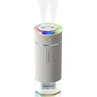 Melitt Portable Small Humidifier for Bedroom, Dual Nozzle Large Cool Mist, Personal Desk Air Humidifiers for Travel White