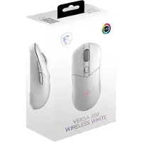MSI Versa 300 Wireless, Oikeakätinen, Optinen, RF Wireless + Bluetooth + USB Type-C, 8000 DPI, Valkoinen (S12-4301440-CLA)