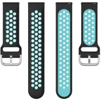 CaseOnline EBN kellon ranneke OnePlus Watch Lite - Musta/turkoosi