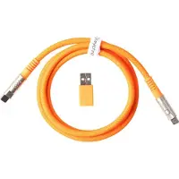 Keychron Double-sleeved Geek 8K USB kaapeli (oranssi)