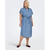 ONLY Carmakoma Carpema Hannover Ss Dnm Midax Dress Noos - Blue - 42