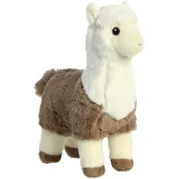 Herma - Plush Toy / Cuddly White-Brown Alpaca 24 cm Eco-Friendly
