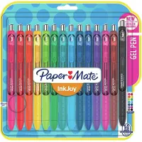 Paper Mate InkJoy, Sisäänvedettävä geelikynä, Valikoidut värit, Monivärinen, Keskikokoinen, Kupla, 14 kpl (1985481)