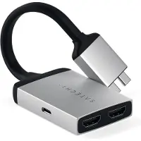 Satechi USB-C Dual HDMI 4K 60Hz Adapter Silver