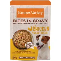 Nature’s Variety 24x100g Mini Adult Bites in Gravy kana & vihannekset Nature's Variety koiran märkäruoka