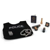 Dantoy Policeman Play Set Wood In Giftbox 7 Pcs - Multi/patterned - ONE SIZE