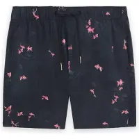 Lyle & Scott Goldfish Print Swimshort - Navy - L
