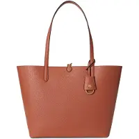 Ralph Lauren Faux-Leather Medium Reversible Tote Bag - Brown - ONE SIZE