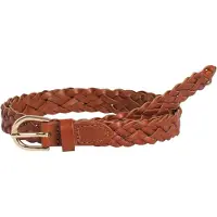 Pieces Pcavery Leather Braided Slim Belt Noos - Brown - 80