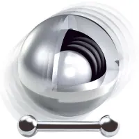 Wildcat Rattlebell Barbell (helisevä lävistyskoru) - 1,6 mm, 12,0 mm, 6,0 mm, Hopeinen metalli