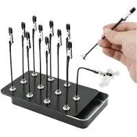 Wella Model Spray Painting Tool Stand Base, 12 Pieces Bendable Alligator Clip Rod Set for Spray Painting Gundam Model Stand