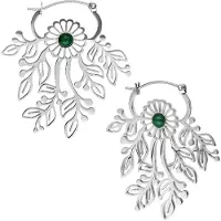 Wildcat Enchanted Moss Agate -Hoops- (Pari)