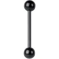 Wildcat Musta Bioplast Barbell - lävistyskoru - 1,6 mm, 20,0 mm, 6,0 mm