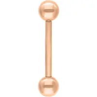Wildcat Sisäkierteinen titaaninen labret - 10,0 mm, 4,0 mm, Ruusukultainen metalli, 1,6 mm