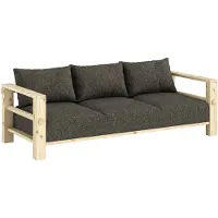 Karup Bare-sohva textured weave -kangas mellow brown / mänty l 225 cm