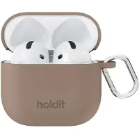 Holdit Silicone Case Solid Mocha Brown Airpods 4