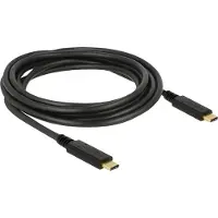 DeLOCK – USB 2.0 USB-C to USB-C cable, 5A, E-Marker, 3m, black (83325)