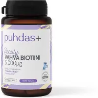 Puhdas+ Vahva Biotiini 5.000 µg, 60 vegekaps ravintolisä