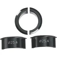 Ergotec 25.4 Mm With Stem 31.8 Mm Handlebars Adapters 4 Units Musta
