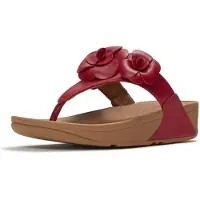 FitFlop Lulu Flower Toe-Post Sandals - Red - 38