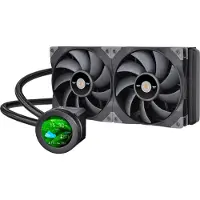 Thermaltake TOUGHLIQUID Ultra 280 280 mm AIO Water Cooling Kit with 2.1 Swivel LCD Display and 2x140 mm Dual Radiator, Black (CL-W374-PL14BL-A)