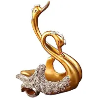 Wella Swan Wine Rack Wine Rest Statue Swan Statue Wine Holder Tabletop Wine Rack Wine Display Rack Gold Wine Rack