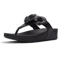 FitFlop Lulu Flower Toe-Post Sandals - Black - 41