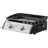 Outsunny Pöytägrilli Kaasugrilli 2 poltinta Non-Stick Hopea