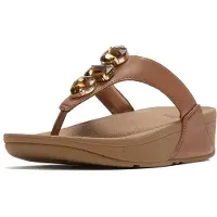 FitFlop Lulu Ultra-Jewel Toe-Post Sandals - Brown - 36