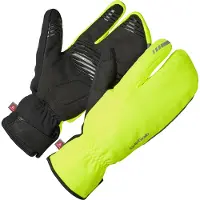 Gripgrab Nordic 2 Windproof Deep Winter Lobster Gloves Yellow Hi-Vis XS