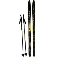 Edsbyn Kids' Extra Ski Set Black/Yellow Maastosukset 120