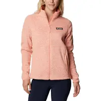 Columbia Women's Sweater Weather Full Zip Summer Peach, Heather Pitkähihaiset paidat XS