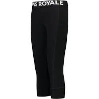 Mons Royale Women's Cascade Merino Flex 200 3/4 Legging Black Kerrasto alaosat XS