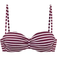 Venice beach Bikinitoppi viininpunainen / valkoinen