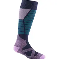 Darn Tough Women's Function X Over-the-Calf Midweight Ski & Snowboard Sock Eclipse Hiihto- ja laskettelusukat L