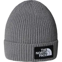The North Face Kids Tnf Logo Box Cuffed Beanie - Grey - OS YOUTH