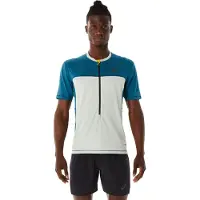 Asics Men's Fujitrail Short Sleeve Top Ink Teal/Light Sage Lyhythihainen treenipaita XS